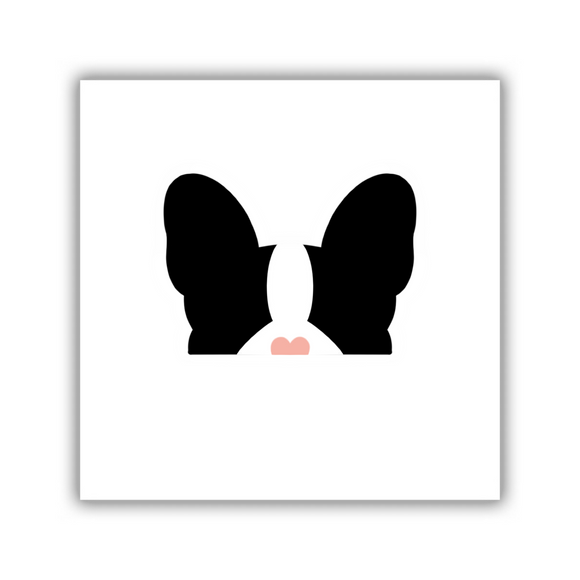 Peeking Frenchie Sticker