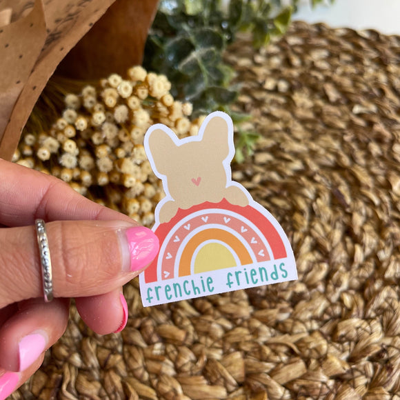 Frenchie Friends Logo Die Cut Sticker