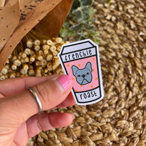 Frenchie Roast Die Cut Single Sticker