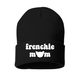 frenchie mom embroidered beanie