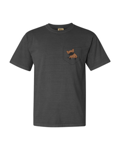 French Bulldog Graphic T-Shirt | Skateboarding French Bulldog Pocket T-Shirt