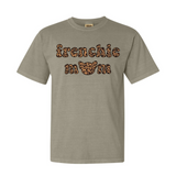 Frenchie Mom Leopard Embroidered Appliqué Tee