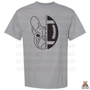 French Bulldog Graphic T-Shirt | Frenchies & Football T-Shirt