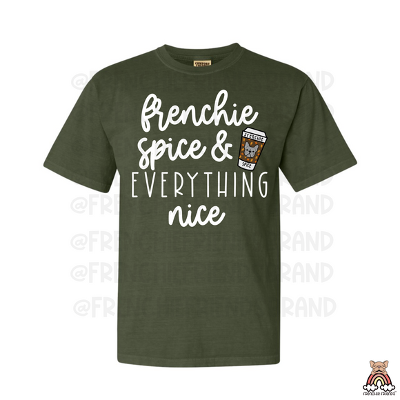 French Bulldog Graphic T-Shirt | Frenchie Spice & Everything Nice Loose Fit T-Shirt