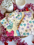 frenchie candy heart knot headband